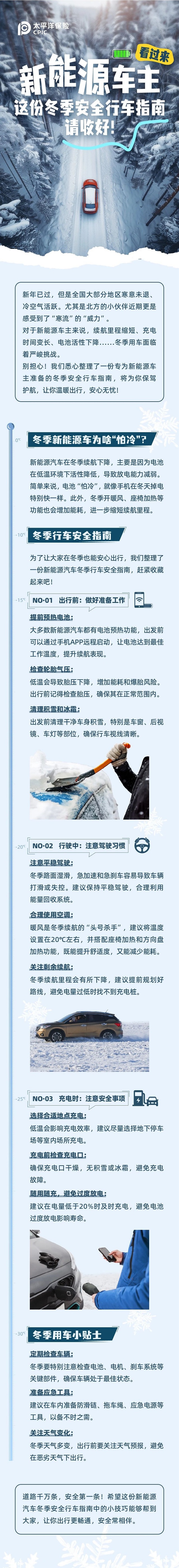 新能源車主看過來，這份冬季安全行車指南請收好！