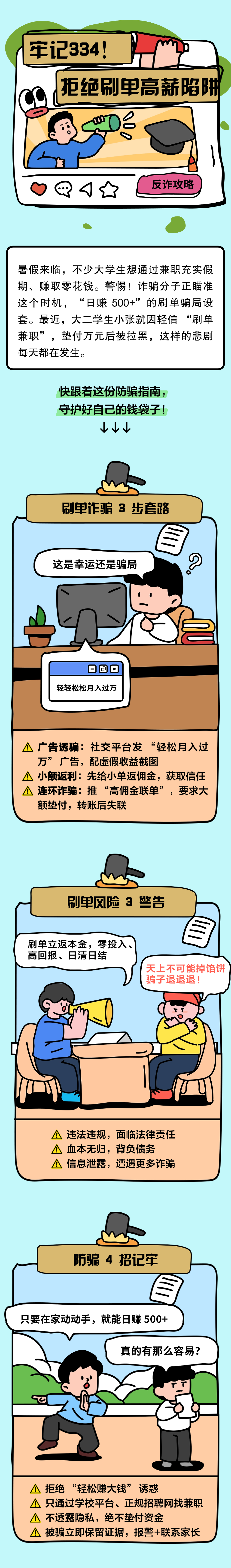 13.牢記334，別讓“刷單高薪”成陷阱！